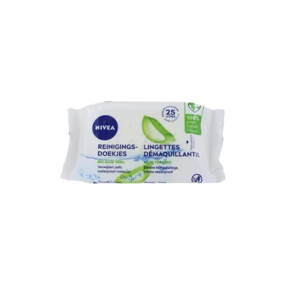 Afbeelding van Nivea Reinigingsdoekjes Bio Afbreekbaar 25 stuks aloe vera