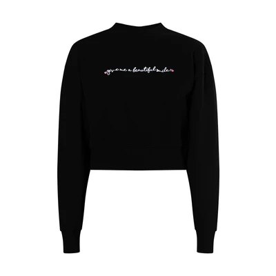 Afbeelding van MYMO Sweatshirt &#039;Keepsudry&#039; pink / zwart wit