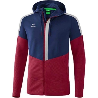 Afbeelding van Erima Squad trainingsjack met capuchon new navy/bordeaux/silver grey