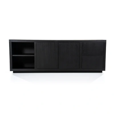Afbeelding van Eleonora Dressoir Helsinki 200 cm zwart Hout