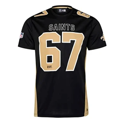 Afbeelding van New Era Orleans Saints NFL Established Number Mesh Tee Black T Shirt XXL