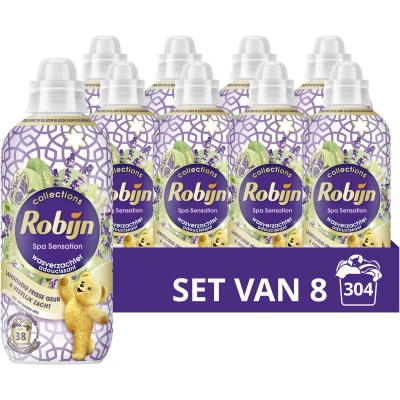 Afbeelding van Robijn Collections Wasverzachter Spa Sensation met 98% biologisch afbreekbare ingrediënten* 8 x 38 wasbeurten