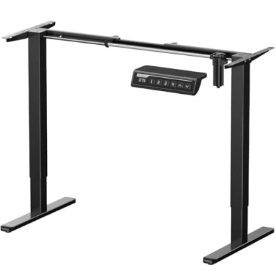 Afbeelding van Elektrisch opstaand bureauframe ErGear in hoogte verstelbare tafelpoten zitten standaard tot 47 inch ergonomisch staand bureaubasis alleen werkstation frame