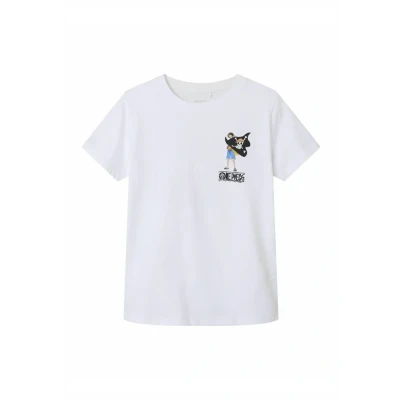 Afbeelding van Name it ONE Piece Tshirt print voor kinderen, Maat: 116, Bright white