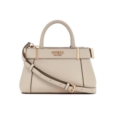Afbeelding van Guess Anadela Mini Satchel Dames Handtas Taupe One Size