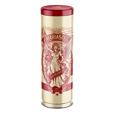 Afbeelding van MariaSole Caffè Crema 500 g in hoogwaardig koffieblik traditionele roostering Sicilië via houtvuur met de hand premium koffiebonen voor volautomatische machine en zeefdrager