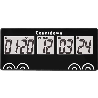 Afbeelding van Yooreal Digitale 9999 Dagen Countdown Timer Klok, Pensioen Timer, Magneet Ontwerp, Luid Alarm, Tracks Bruiloft Vakantie Werken Koken Baby geboorte (Blauw)