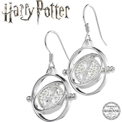 Afbeelding van The Carat Shop Harry Potter Time Turner Tijdverdrijver Oorbellen Zilver