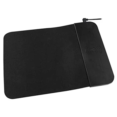 Afbeelding van MaxTrack Draadloze muismat MP10L met Qi oplader inductief laadstation, mobiele telefoons draadloos opladen, van een comfortabel zacht schuimoppervlak