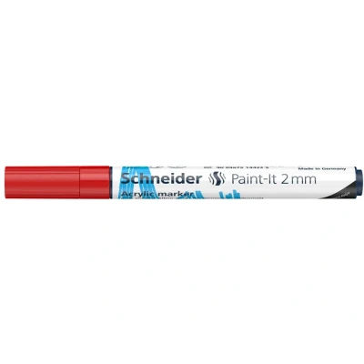 Afbeelding van Acryl Marker Schneider Paint it 310 2mm rood