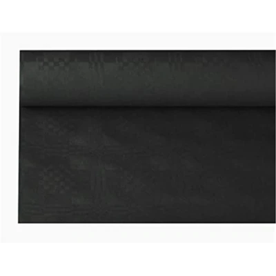 Afbeelding van Papstar 11351 papieren tafelkleed met damast reliëf 8 m x 1,2 m, zwart
