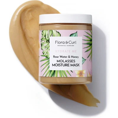 Afbeelding van FLora &amp; Curl Rose Water Honey Molasses Moisture Mask
