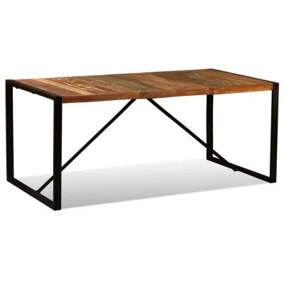 Afbeelding van Eettafel 180 cm massief gerecycled hout