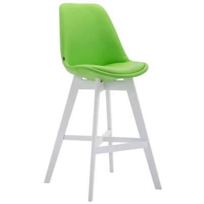 Afbeelding van Barkruk Narvik Kunstleer Wit Frame Groen