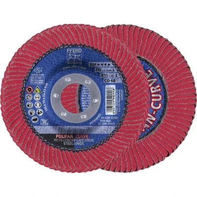 Afbeelding van PFERD 67689046 Co Sgp Curve Steelox Lamellenschijf Diameter 115 mm Boordiameter 22.23 10 stuk(s)