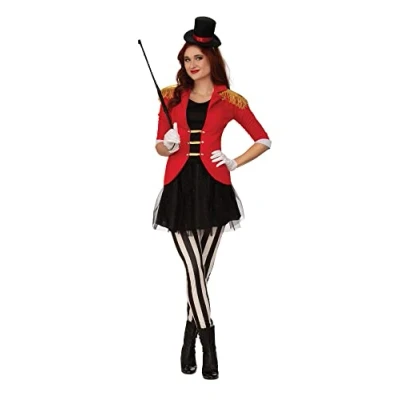 Afbeelding van Multicolor Ringmaster vrouwelijke volwassen kostuumset (klein) prachtig ontwerp, perfect voor Halloween, festivals, cosplay evenementen, circus en carnavalsthemafeesten