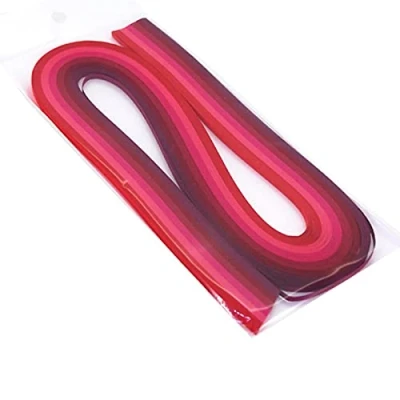 Afbeelding van ODETOJOY Quilling Papier Gradiënt Strips 5 MM Ambachten Filigrana Kleur Ramps Chromatische Crescendo 120 stks Lengte 21 inch (Rood)