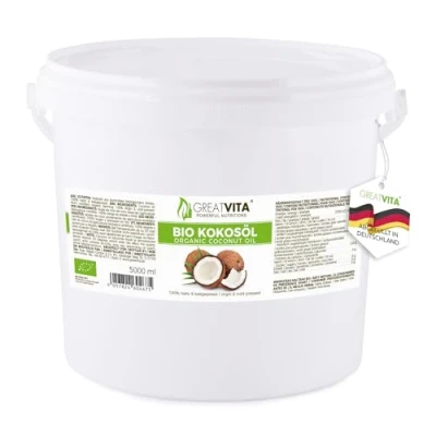 Afbeelding van MeaVita Bio kokosolie, inheems, per stuk verpakt (1 x 5 l) in emmer