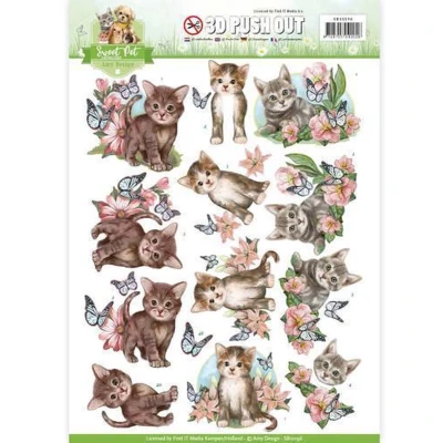 Afbeelding van Cats Sweet Pets 3D Uitdrukvel Push Out Amy Design