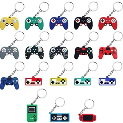 Afbeelding van Pilikoll 18 Stks Video Game Sleutelhangers Gaming Sleutelhanger Controller Ketting Handvat Hanger voor Kinderen, Kids Party Gunsten Benodigdheden, Tas