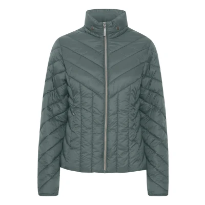 Afbeelding van Fransa Padma JA Winterjas, Dames, Maat: Large, Dark forest