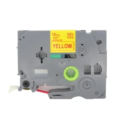 Afbeelding van BROVACS 1 Pack Rood op Geel Gelamineerde Label Tape Compatibel voor Brother P Touch Printer TZ 632 TZe 12mm 1/2&quot; OPA4632