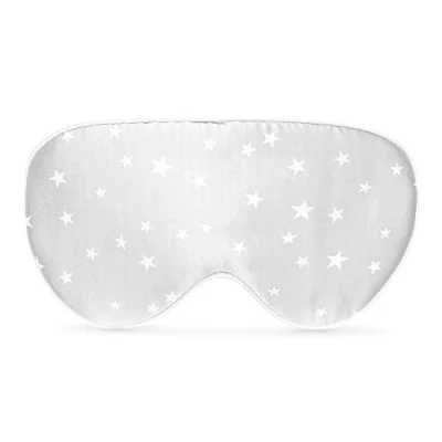 Afbeelding van Navaris oogmasker van 100% zijde Superzacht slaapmasker natuurlijk met verstelbaar bandje Grijs sterren