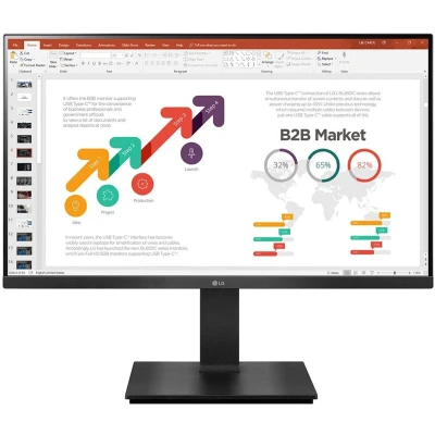 Afbeelding van LG 24BP450S B Monitor HDMI DP D Sub IPS (1920 x 1080 Pixels, 23.80&quot;), Monitor, Zwart