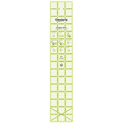 Afbeelding van Omnigrid Omnigrip liniaal zeshoek 3&quot; x 16&quot; linialen en accessoires, 16&quot;, wit