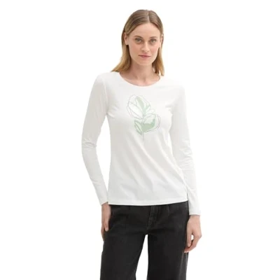 Afbeelding van TOM TAILOR T shirt met lange mouwen voor dames, 10315 Whisper White, M