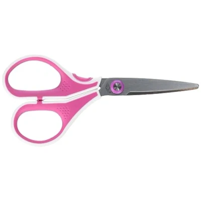 Afbeelding van Wedo 9755009 roestvrij stalen schaar Cut it (13 cm geborsteld, speciaal geslepen ergonomische softtouch handgrepen) roze/wit