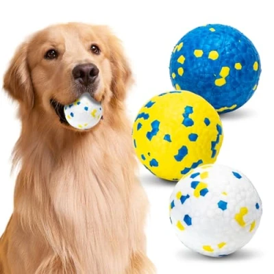 Afbeelding van Nobleza Hondenbal, 3 stuks, onverwoestbaar, bal voor honden, duurzaam en elastisch, geschikt kleine, middelgrote grote diameter 7 cm