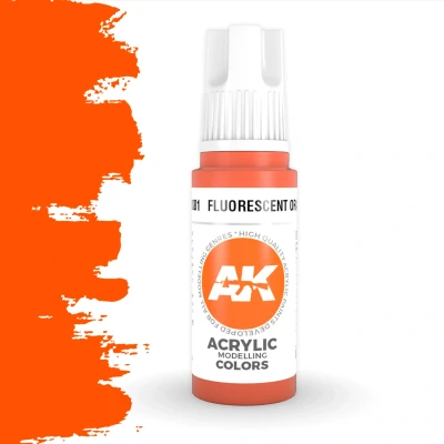 Afbeelding van Fluorescent Orange Acrylic Modelling Colors 17ml AK11081