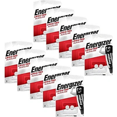 Afbeelding van Energizer alkaline knoopcel LR54/189, complete doos, 10 blisters met 2 (in totaal 20 batterijen)