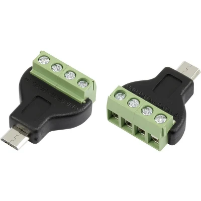 Afbeelding van TRU COMPONENTS MN USB4M USB connector met schroefaansluiting Stekker, recht Micro stekker type B Inhoud: 1 stuk(s)
