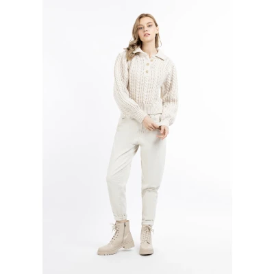 Afbeelding van Dreimaster Vintage Dames Gebreide Trui SCHMUDDELWEDDA M/L / Off White 74% Polyesteracryl 26% Polyester