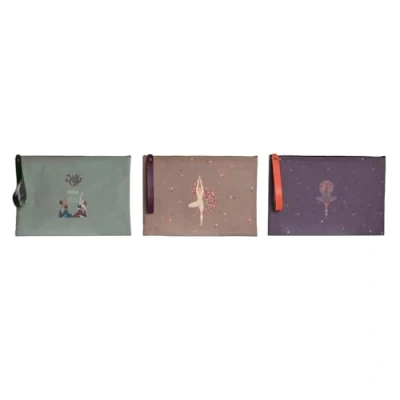 Afbeelding van Toilettas DKD Home Decor Bruin Groen Bordeaux Canvas Yoga 31 x 1 21 cm (3 Stuks)