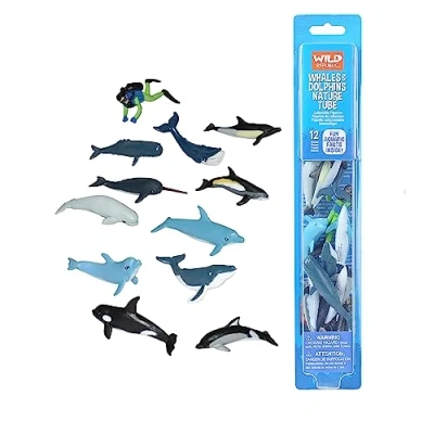 Afbeelding van Wild Republic 20828 Walvissen en dolfijnen speelfigurenset, Nature Tube, 12 delig, Multi