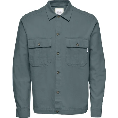 Afbeelding van ONLY &amp; SONS relaxed fit overshirt ONSKENNET stormy weather