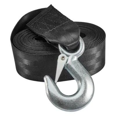 Afbeelding van CarBole Heavy Duty Sleeptouw, Marine Boot Trailer Lier Riem met Haak, Sleepriem, 2 &quot;x 50 voet,Werk Limited 3200LBS voor Auto&#039;s Vrachtwagens