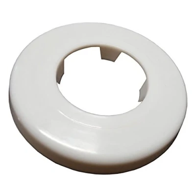 Afbeelding van Witte Rozet Kraag Rose Cover voor Pijpgaten Gaten die 40mm Diameter verbergen