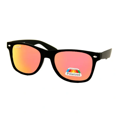 Afbeelding van LOUD AND CLEAR® Zonnebril Heren Dames Zwart Gepolariseerd Polariserend Rood Spiegel Festival