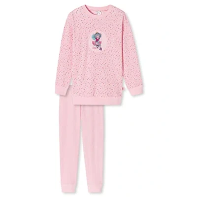 Afbeelding van Schiesser Meisjespyjama lang pyjamaset, roze, 128