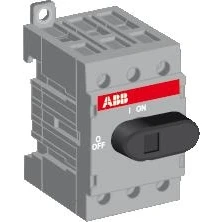 Afbeelding van Abb lastschakelaar 4p 16a bodem din rail montage frontbediening vaste zwarte knop verl mogelijk 1sca104829r1001