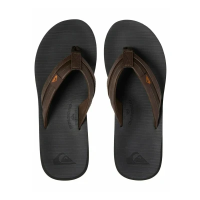 Afbeelding van Quiksilver Carver Squish Teensandalen, Heren, Maat: 43, Brown/black/brown Kunststof