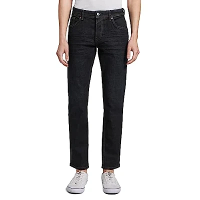 Afbeelding van TOM Tailor denim Aedan Straight leg jeans, Heren, Maat: 33x36, Dark blue