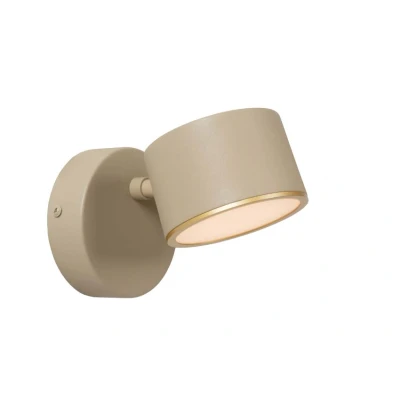 Afbeelding van Lucide GIAN Wandlamp LED Dimb. Taupe