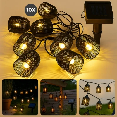 Afbeelding van Cheqo Solar LED Lichtslang Lichtsnoer Tuinverlichting op Zonneenergie Buitenverlichting Lichtslinger Sfeerverlichtin