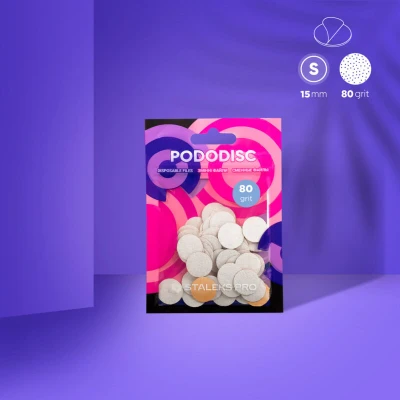 Afbeelding van Staples, Voetverzorgingsapparaat, Pododisc Pro S 80 korrel vervangende pads wit