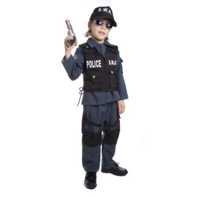 Afbeelding van Dress Up America deluxe kinderen s.w.a.t. politieagent kostuum